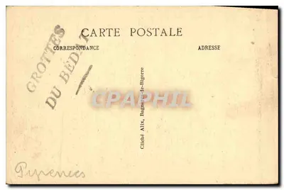 Bagnères-de-Bigorre — Les Grottes du Bedat — éditeur Glix — Achterkant
