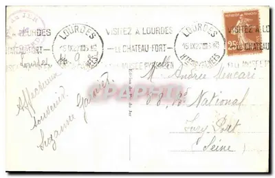 Lourdes - Dolina Argelès - Widok z Pic du Jer — Rewers