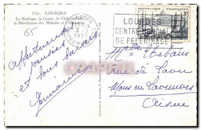 Lourdes — Souvenir de Lourdes — Rewers
