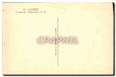 Lourdes — Wejście na Esplanadę — Wydawnictwo P. Doucet - Lourdes — Rewers