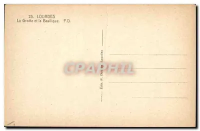 Lourdes — Jaskinia i Bazylika — Wyd. P. Douet Lourdes, nr 23 — Rewers