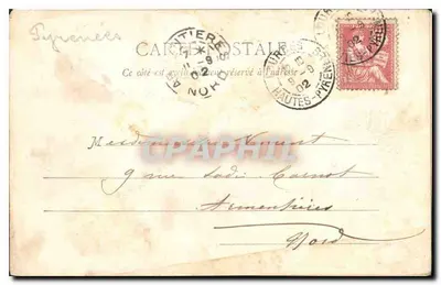 Jezioro Gaube — Pyrenées — wydawca A. Bernard & Cie, Nancy — Rewers