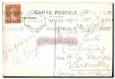Lourdes - Bazylika, widok z boku — Wydawca: Les Pyrénées, nr 56 — Rewers