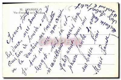 Lourdes — Ogólny widok na bazylikę — Wyd. Luf — Rewers