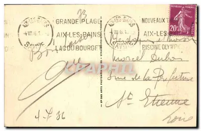 Lac du Bourget — Château de Châtillon — LL 268, publisher CH DES ARTS PHOTOGRAPHIQUES — Back