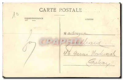 Stara pocztówka Troyes la Prefecture — Rewers