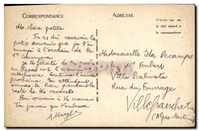 Lourdes — L'Esplanade et le Château — LL — Verso
