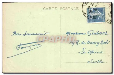 Troyes (Aube) — Ogólny widok z kościoła św. Niziera — C.H. Granddiddier, fot.-wyd., Troyes — Rewers