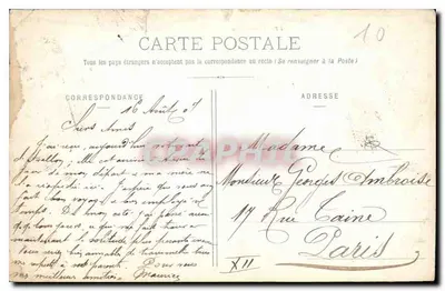 Troyes - Panorama Ouest (vue prise de la Madaleine) — Collection T.G. — Rewers