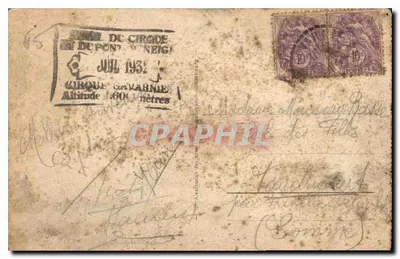 Gavarnie — L'Hotel du Cirque e il Cirque — editore sconosciuto, n° 59 — Verso