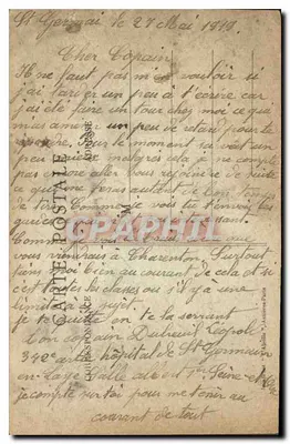 Si-Germain-en-Laye — Zamek (XVI wiek) i Kościół, widziany z parteru — L'ARENIE, nr 74 — Rewers