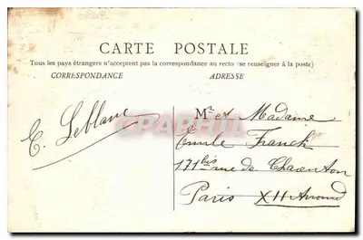 Nîmes — Fontanna, Duży Schodzie i Źródło — B. F. Chalon s. Saône — Rewers