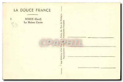 Nîmes (Gard) — Dom Kwadratowy — Wydawnictwo Sztuki YVON, Paryż — Rewers