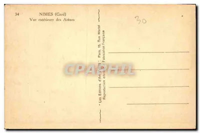 Nîmes (Gard) — Widok z zewnątrz Arenów — Les Éditions d'Art, Paryż — Rewers