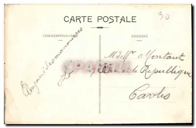 Nîmes — Os Três Pórticos Romanos — Editor não identificado, número de série não visível — Verso