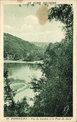 Remoulins — Vista do Gardon e do Pont du Gard — Le Gard Illustre, n°18