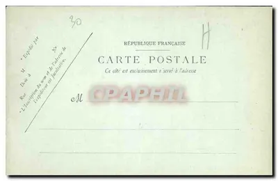 Antieke ansichtkaart Panorama van Nîmes — Achterkant
