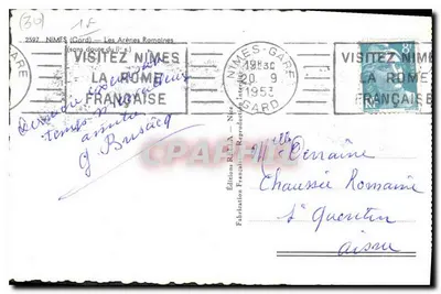 Le Arene Romane — Nîmes — Edizioni Rella, n°2597 — Verso