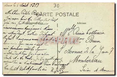 Nîmes — Fontaine Pradier — Stara pocztówka n°28 — Rewers