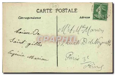 Saint Gilles du Gard - A Igreja — Ed. Lebre-Riboulet — Verso
