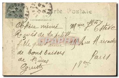 Nîmes — A Maison Carrée — Paris, 1898 — Verso