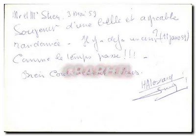 Widok zatopionego Saint-Quentin-sur-le-Homme — wydawca nieczytelny, numer serii nieczytelny — Rewers