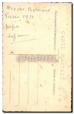 Portrait d'un homme — buste en costume formel — éditeur inconnu — Verso