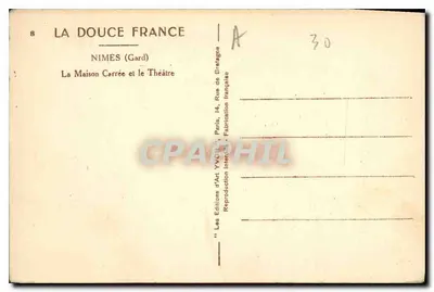 La Maison Carrée et le Théâtre — Nîmes (Gard) — Éditions d'Art YVON, Paris — Rewers