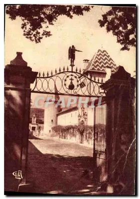 Bilhete postal antigo Valbonne Pont Saint Esprit Gard Portail d'entree et Cour commune