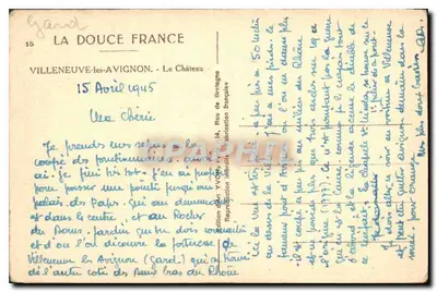 Villeneuve-lès-Avignon — Het Kasteel — Uitgave van de Zachte Frankrijk — Achterkant