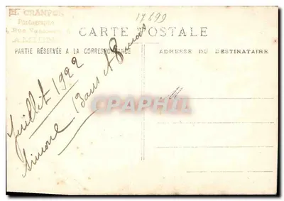 Młoda dziewczyna — studio fotograficzne — H. CRAMPON, Amiens — Rewers