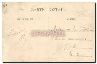 Compiègne — Zamek, fasada z boku Parku — E.D. n°21 — Rewers
