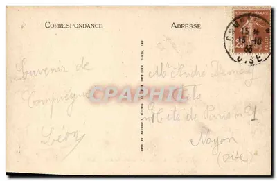 Floresta de Compiègne — Lago de Sainte-Périne — ND — Editor Levé e Neudorff, Paris — Verso