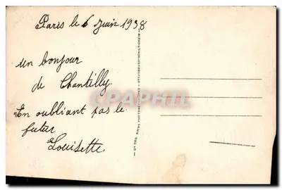 Castello di Chantilly — L'Escalier d'Honneur e il vestibolo — ND.33 — Cie des Arts Photographiques - Strasbourg-Schiltigheim — Verso