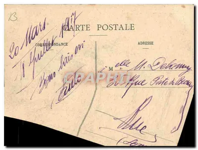 Castelo de Chantilly — O Châtelet e a Capela — Editor Dozvieux — Verso
