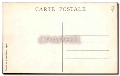 LYON — A Prefeitura — Edição do Grand Bazar, Lyon — Verso
