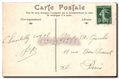Chantilly — O Canal Saint-Jean — n°51 — Verso