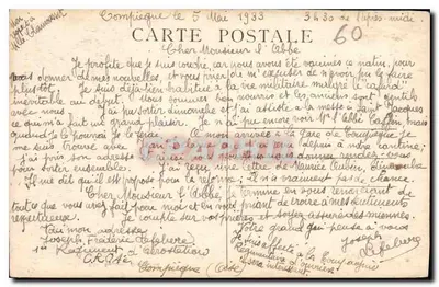 Compiègne (Oise) — A igreja de São Antônio — Ed. Bourzeon, Compiegne — Verso