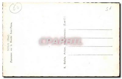Senlis (Oise) — Panorama na Rynku św. Piotra — R. Gallois, Rzemiosło, Malmason — Rewers