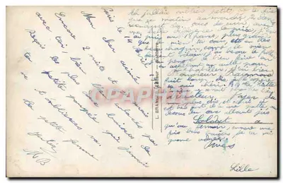 Vrouw die een rozenkrans draagt — uitgever L. Brangé, n° 4086 — Achterkant