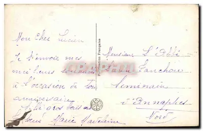 Jovem mulher sorridente segurando rosas — Ronne & Fils, n° 23 — Verso