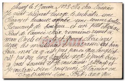 Frau in Pelz — Jahresgrußkarte 'Gute Jahreszeit' — Bonneauy, Nr. 473 — Rückseite