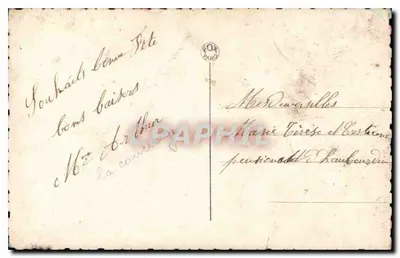 Jonge vrouw met glimlach — met roos — uitgegeven door FOX PARIS n° 3640 — Achterkant