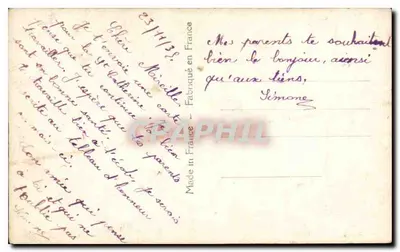 Mulher jovem sorridente — decoração floral — Catherine Inc. n°2407 — Verso