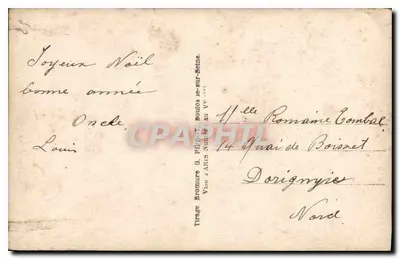 Młoda kobieta w zielonej sukni — Najlepsze życzenia Bożego Narodzenia — DIX 297 — Rewers