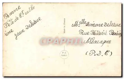 Młoda kobieta uśmiechająca się — portret — P.C. Paris n°3805 — Rewers