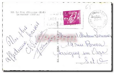 Most Hiszpański — wodospad (1500 m.) — Wyd. Ed. Lacs-Claciers-Foret — Rewers