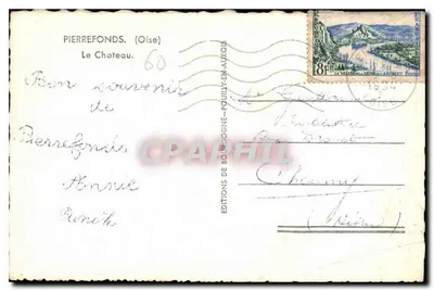 Zamek w Pierrefonds — Oise — Wydawnictwo Boulogne-en-Auxois — Rewers