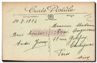 Compiègne — Zamek widziany z Parku — LL — Rewers