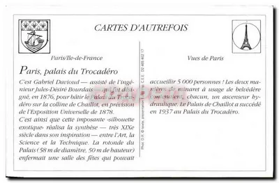Paris — Le Trocadéro — L. D. — Verso